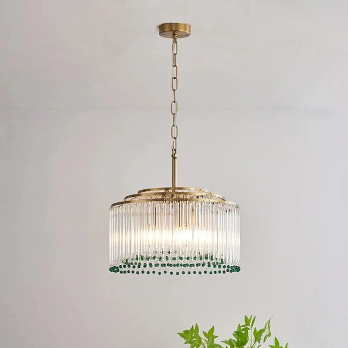 Suspension Art Déco en Verre Cristallin – Plimel