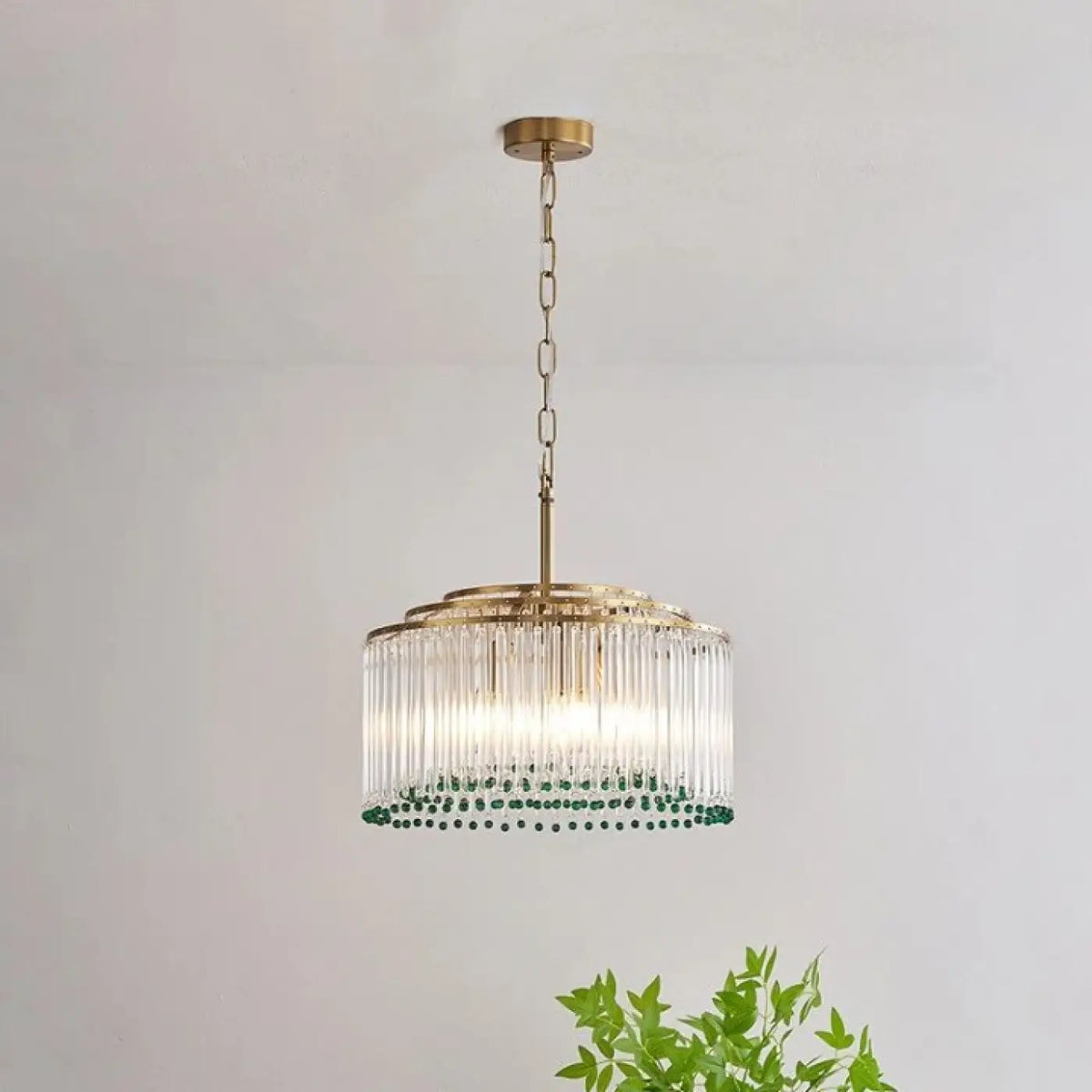 Suspension Art Déco en Verre Cristallin – Plimel