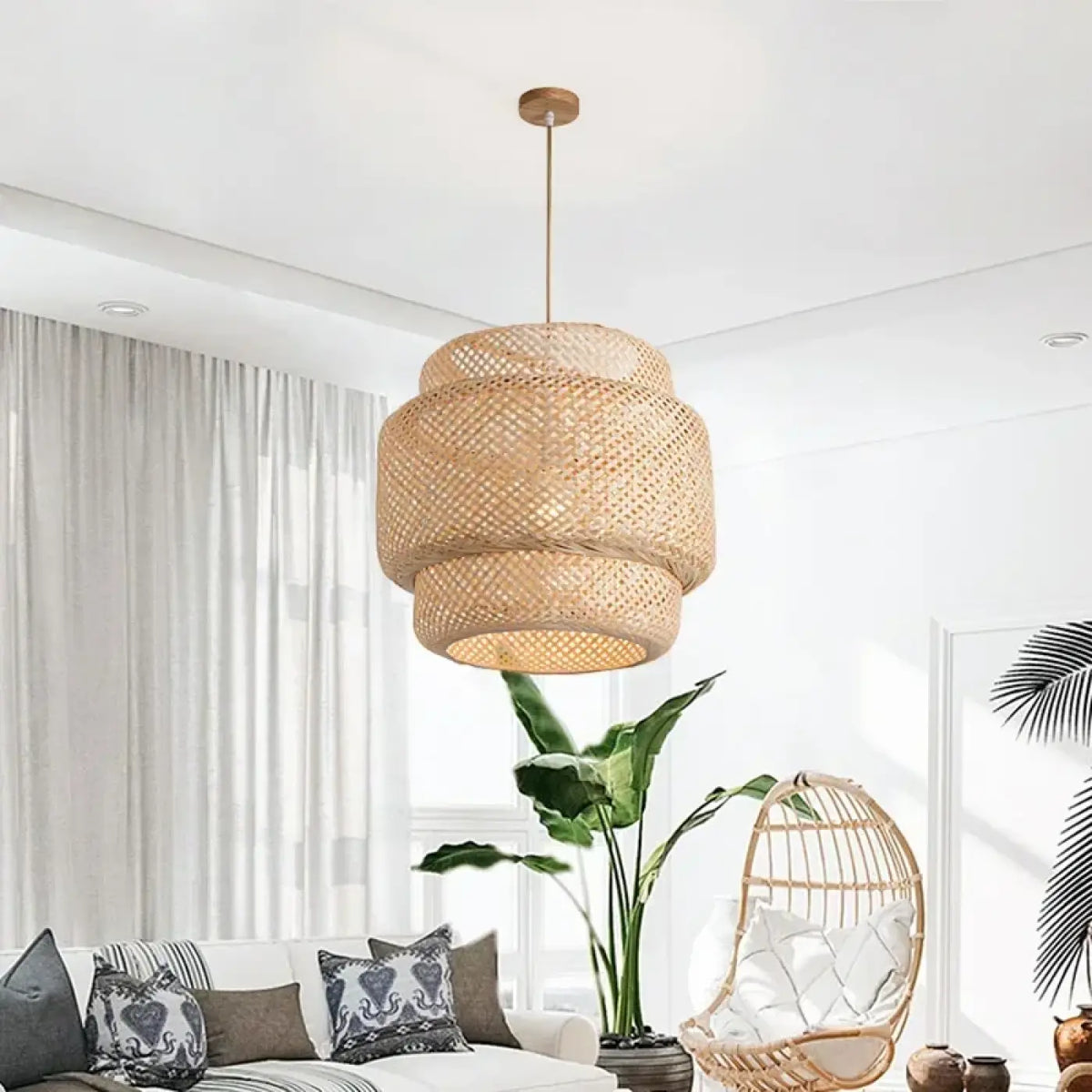Suspension en Bambou et Rotin – Fleva