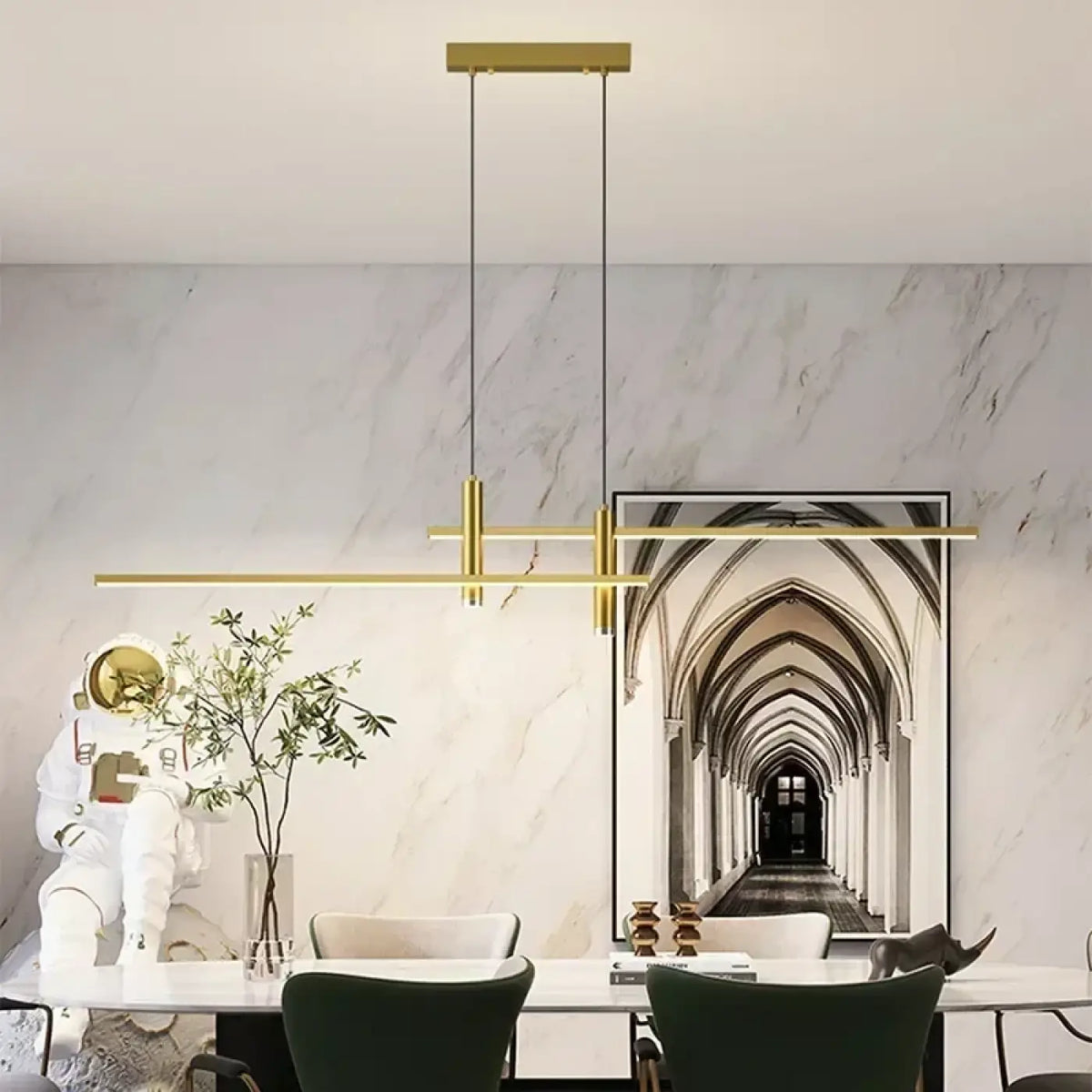 Suspension LED à Barres Quadrillées – Tilio