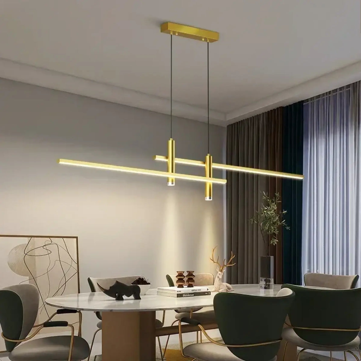 Suspension LED à Barres Quadrillées – Tilio