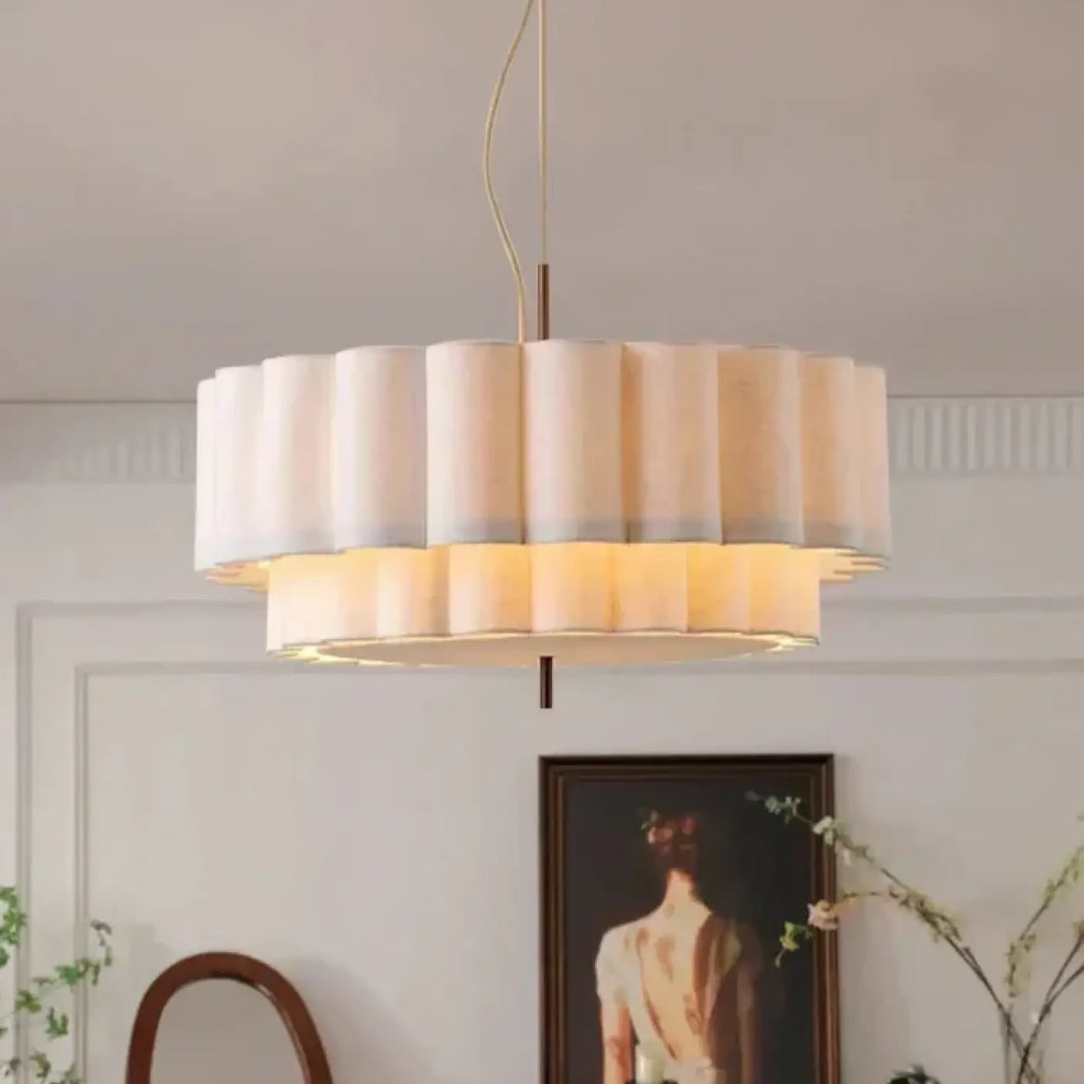Suspension Blanc Crème Forme Cannelé – Sodelle
