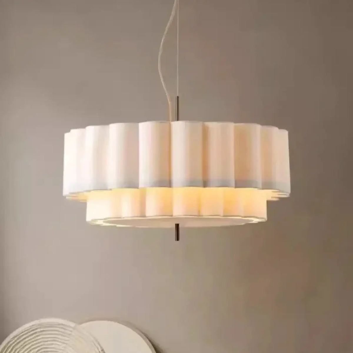 Suspension Blanc Crème Forme Cannelé – Sodelle