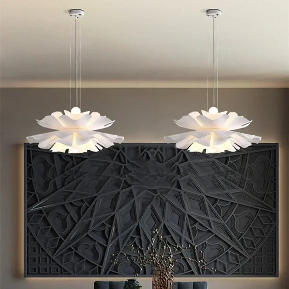 Suspension Blanche en Forme de Fleur – Livette