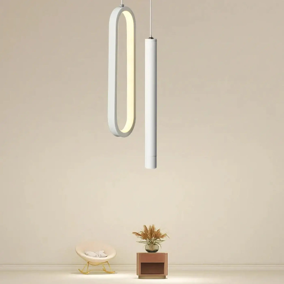 Suspension Blanche Nordique pour Chambre – Odane