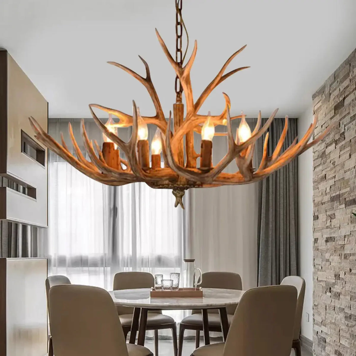 Suspension Bois de Cerf Rustique – Manio