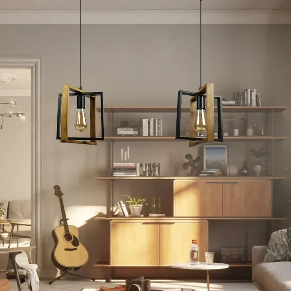 Suspension en Bois Vintage – Jedio