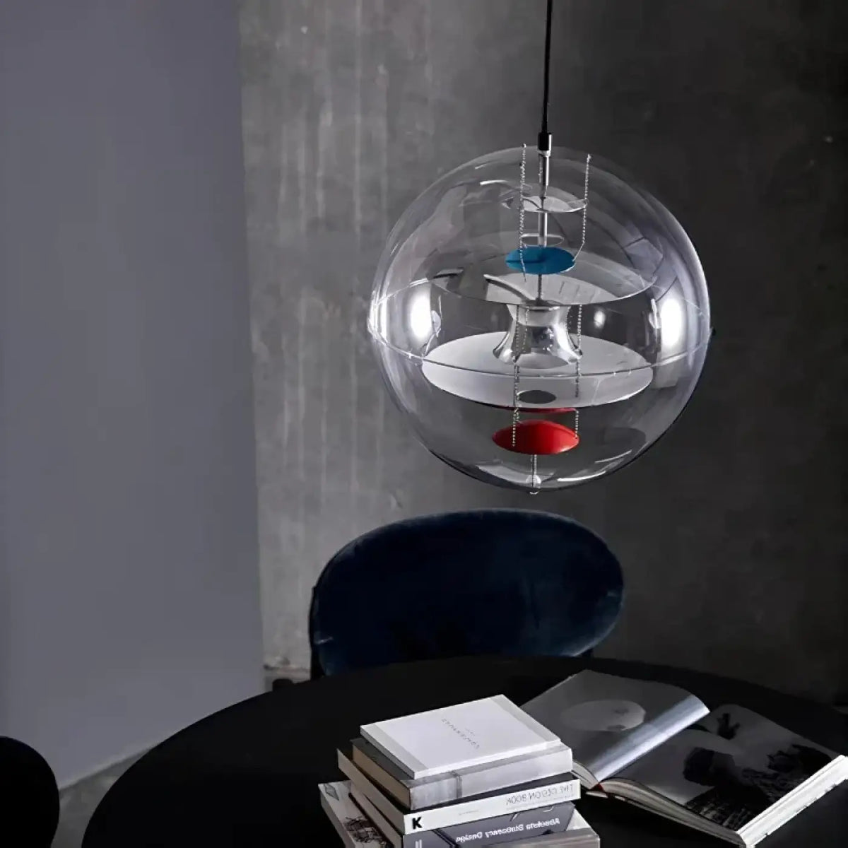 Suspension Boule en Verre Argenté – Plose