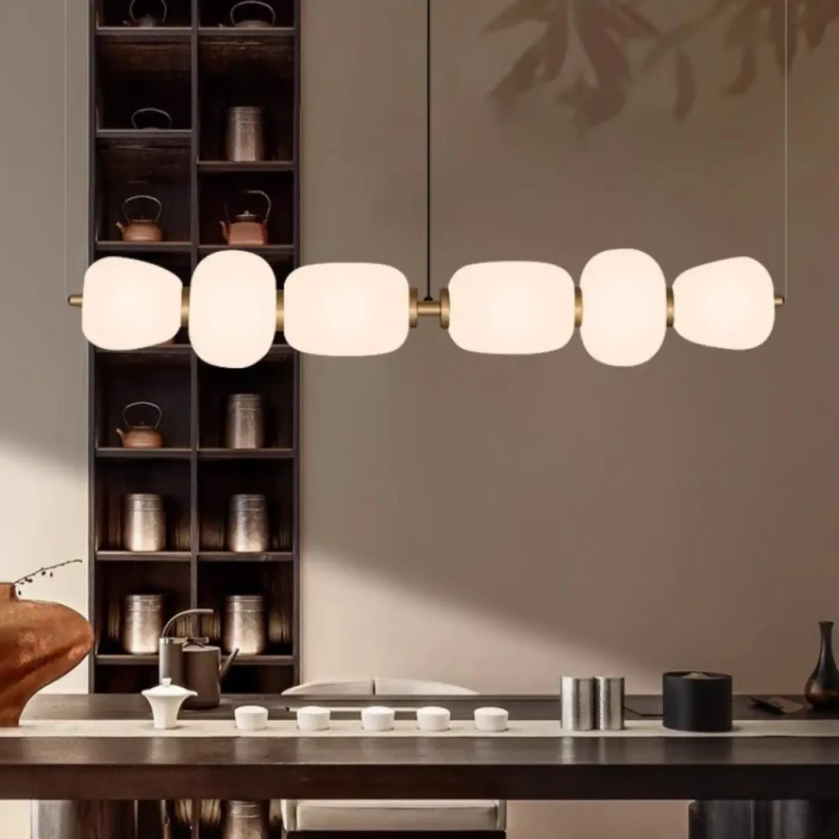 Suspension Boules en Verre et Laiton – Naselle