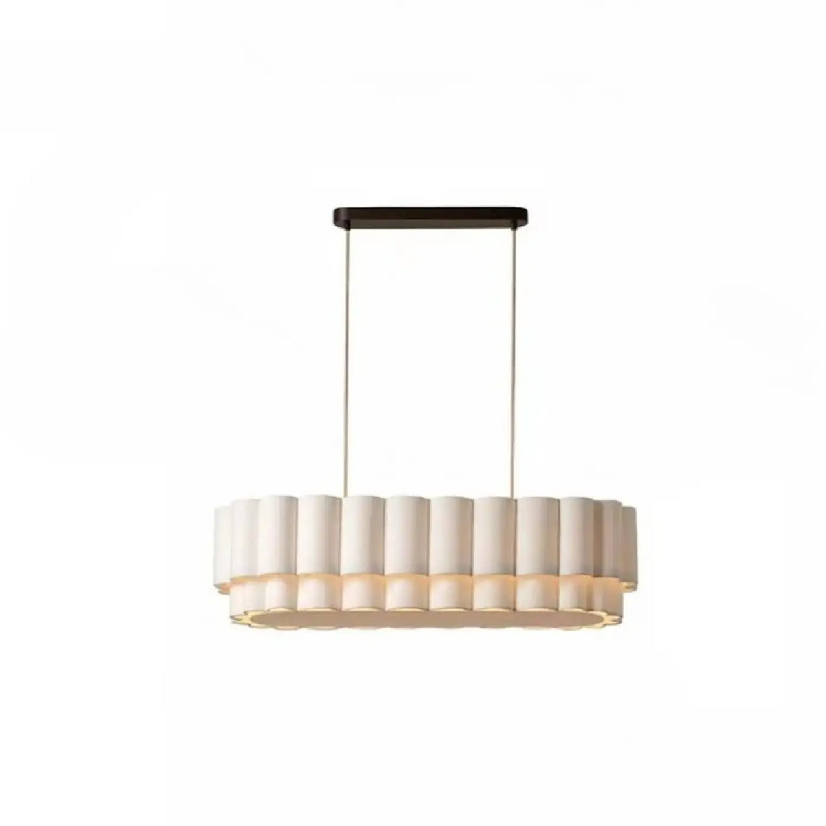 Suspension Plissée en Tissu Blanc – Rinel