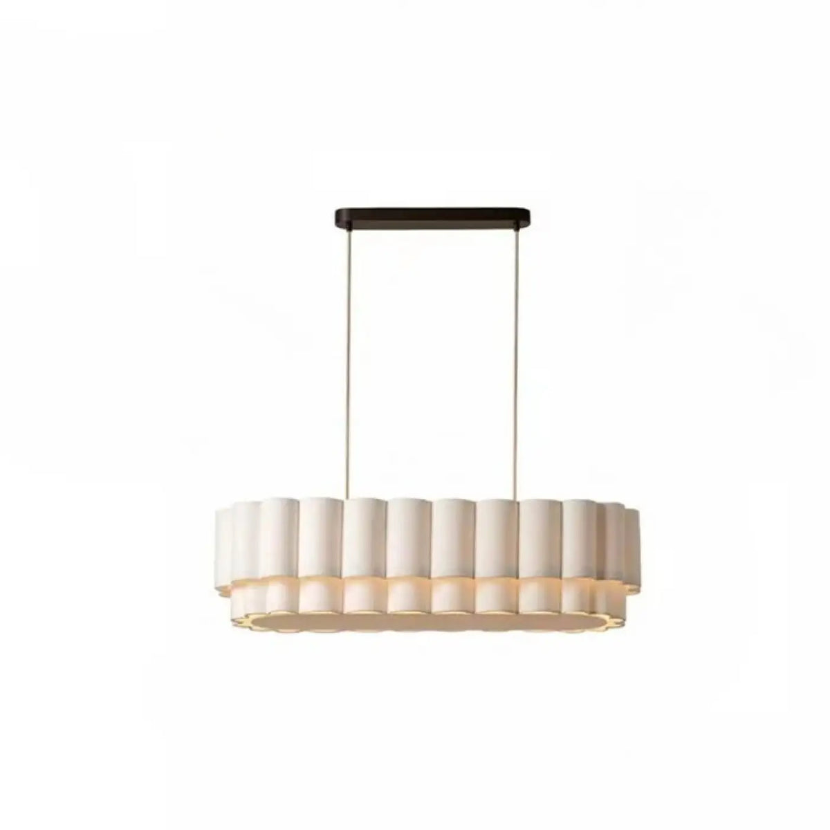 Suspension Plissée en Tissu Blanc – Rinel