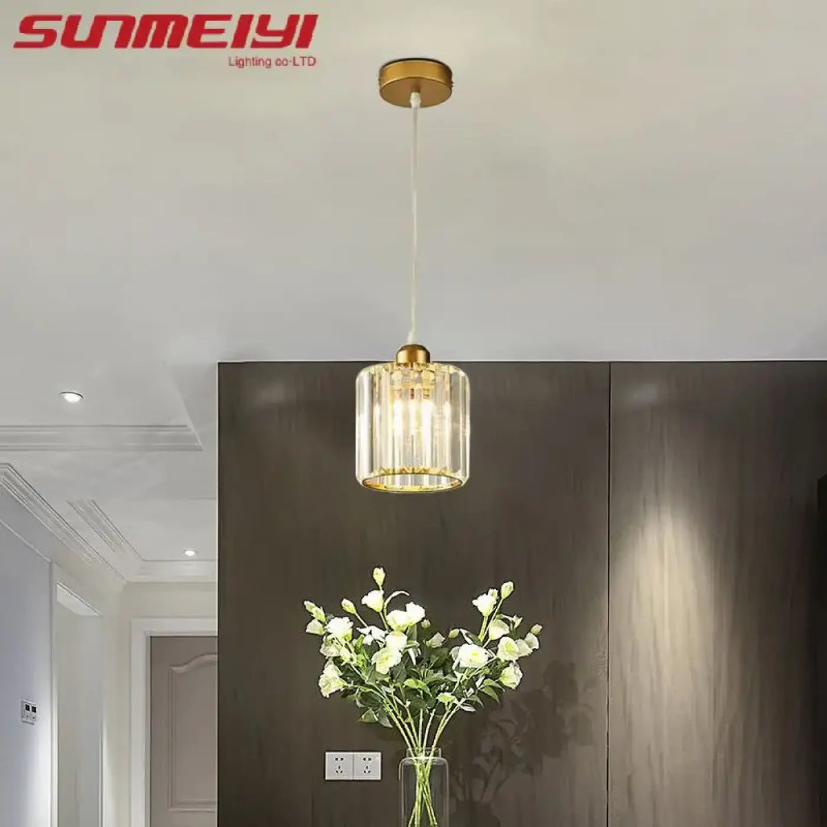 Suspension Cylindrique en Cristal – Rivis
