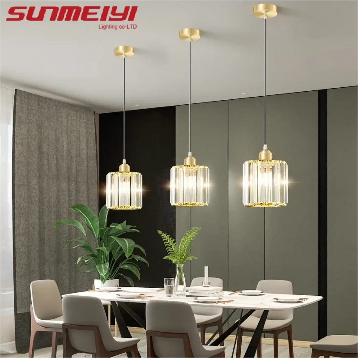 Suspension Cylindrique en Cristal – Rivis