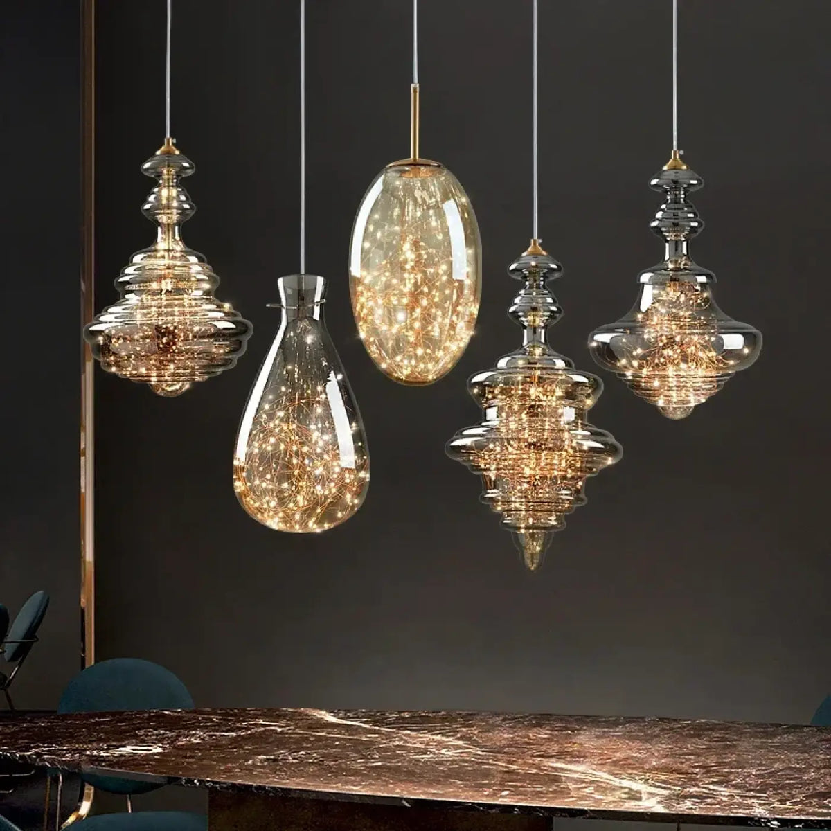 Suspension en Cuivre et Verre – Jémelle