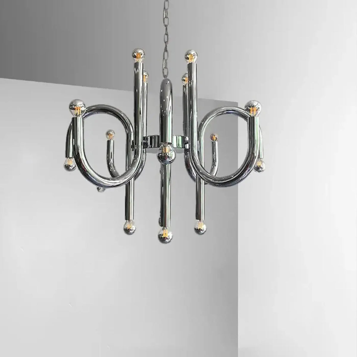 Suspension Courbes Métal Effet Miroir – Fivane