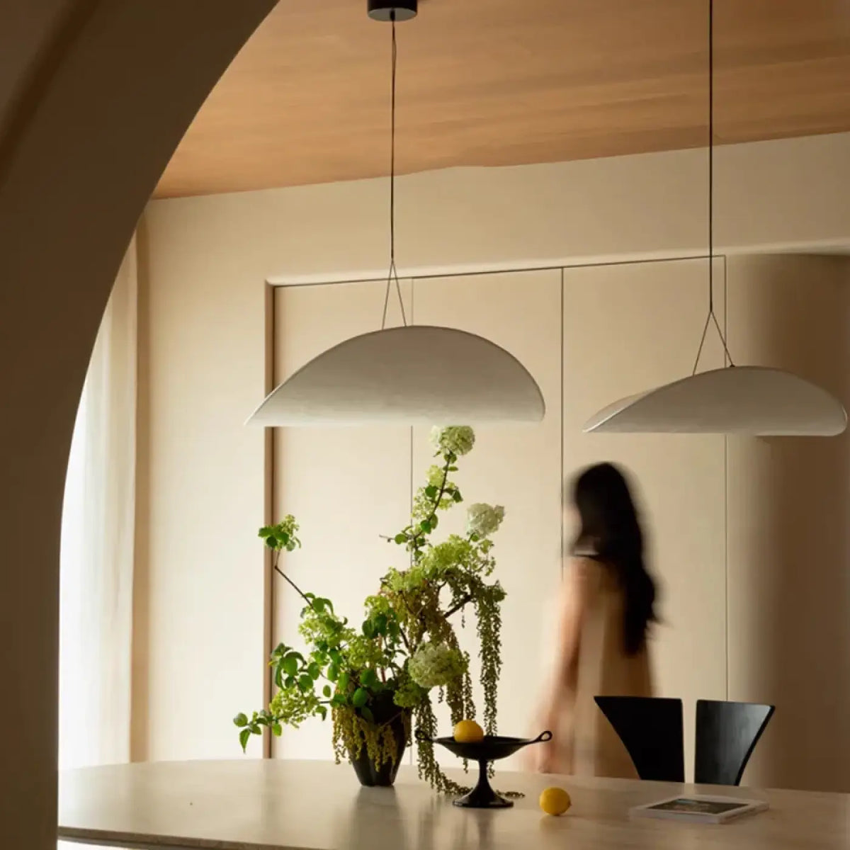 Suspension Galets Blanc Mat – Nasan