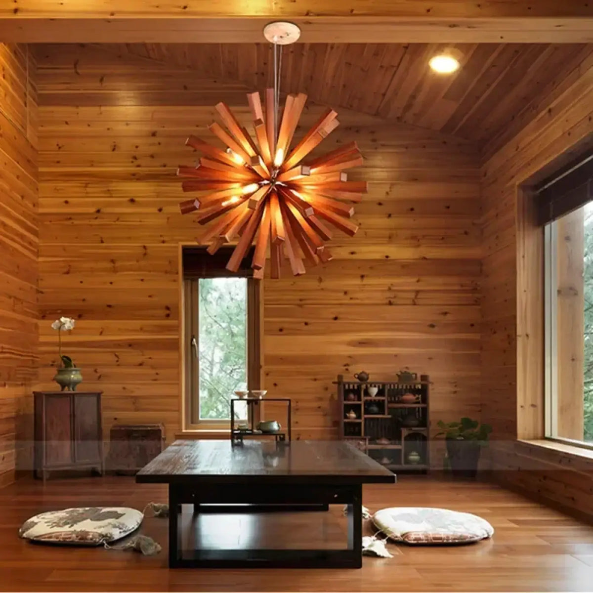 Suspension Étoile en Bois Sculpté – Madio