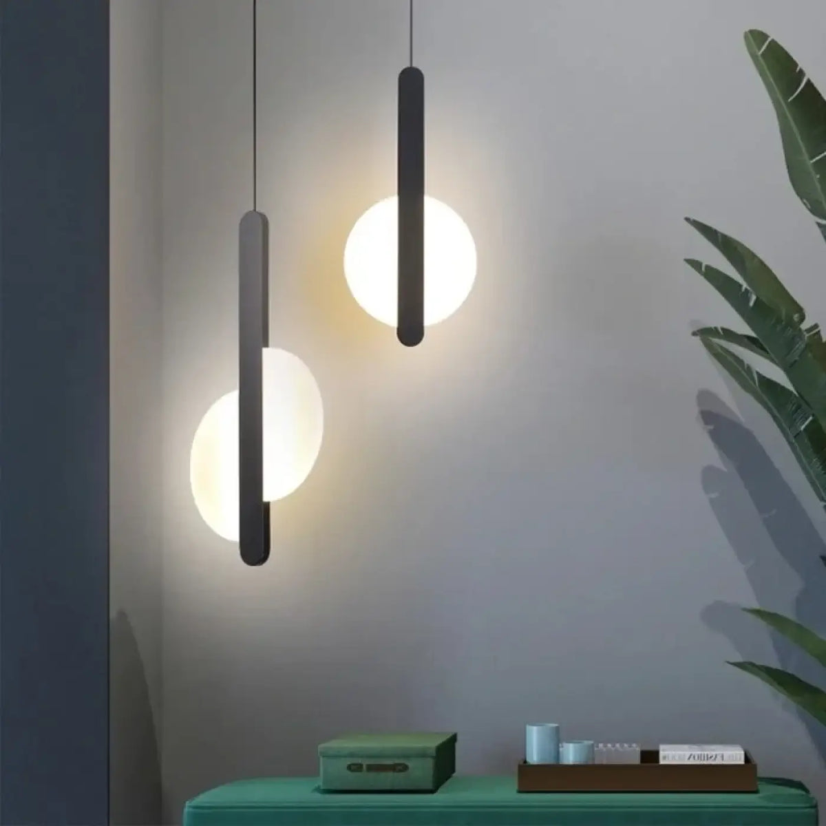 Suspension Cercle Noir Moderne – Vilette