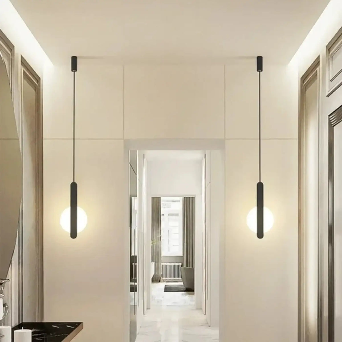 Suspension Cercle Noir Moderne – Vilette