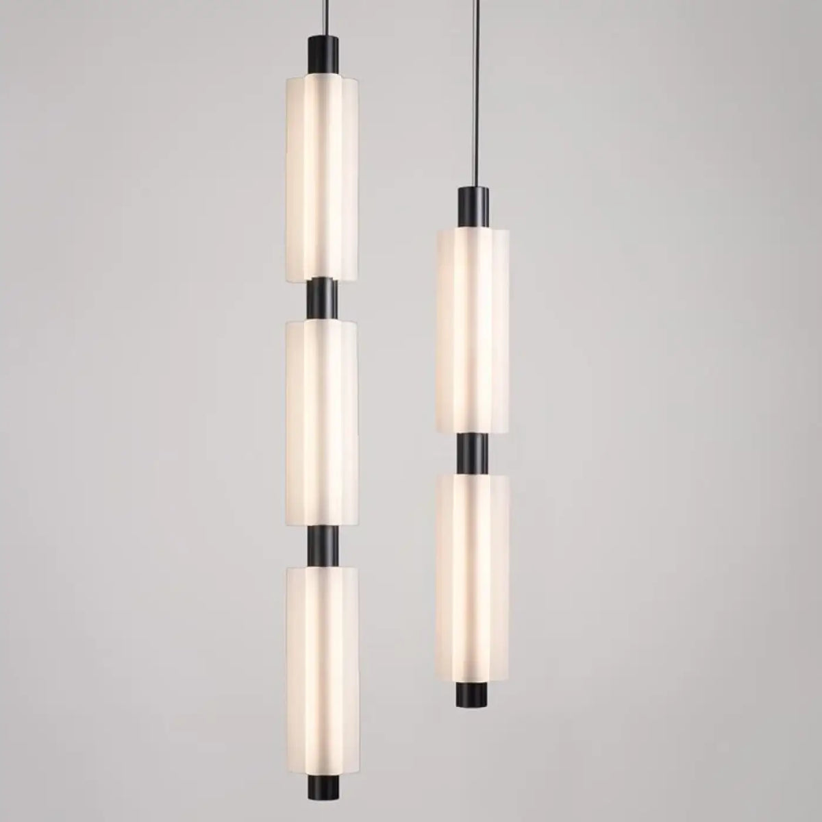 Suspension Cylindre en Verre Blanc – Prevon