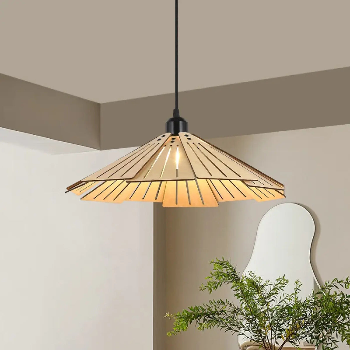 Suspension en Bois Naturel Épurée – Noro