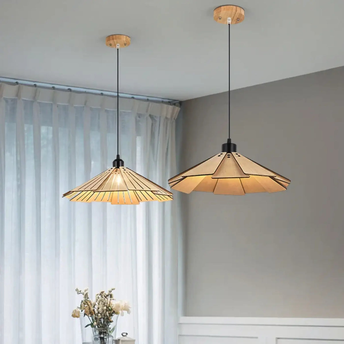 Suspension en Bois Naturel Épurée – Noro