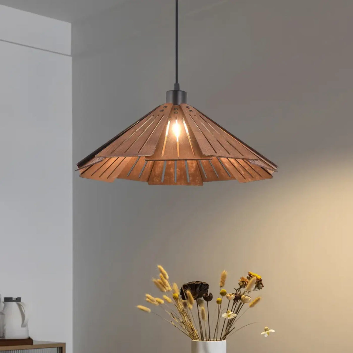 Suspension en Bois Naturel Épurée – Noro