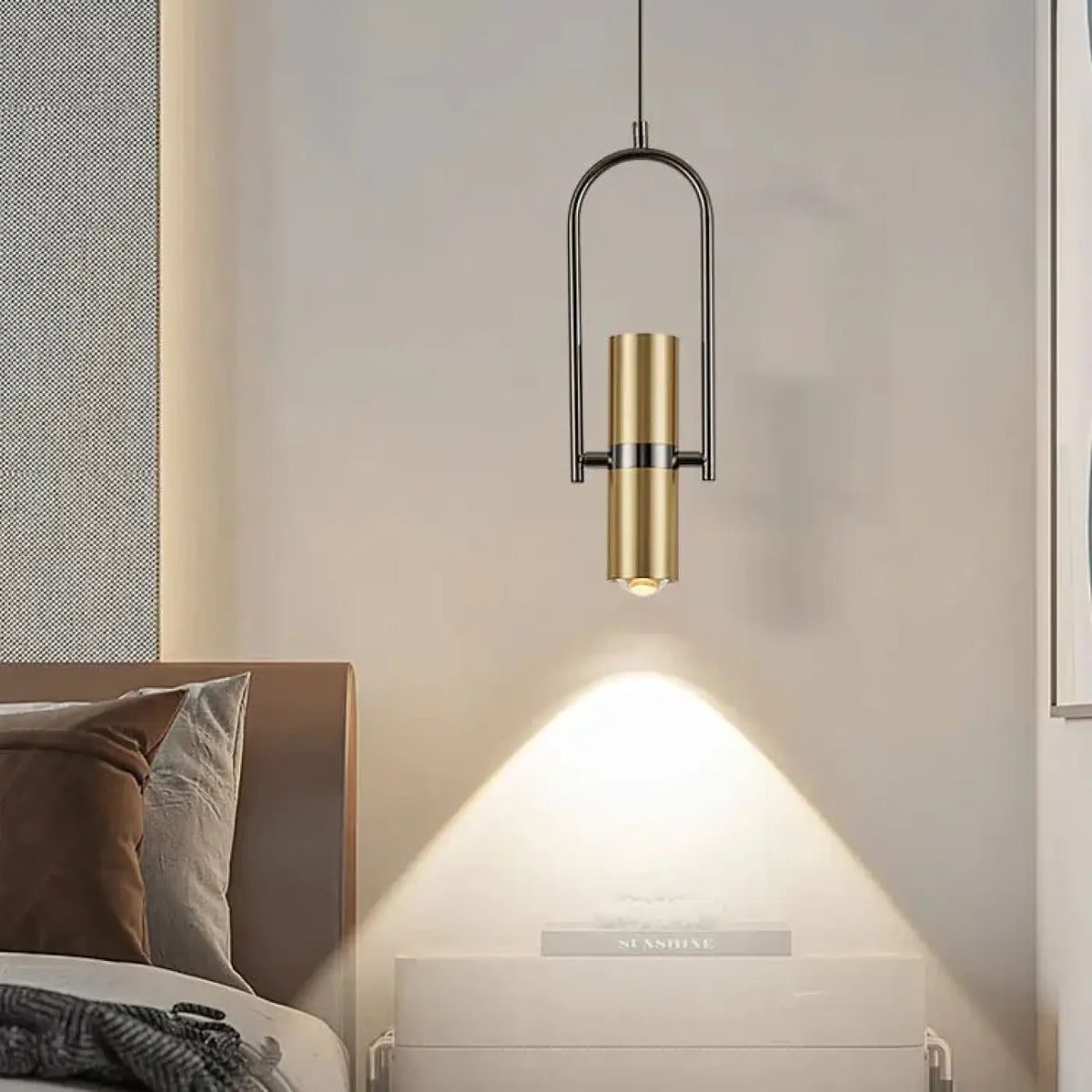 Suspension Laiton Brossé à Spot Orientable – Tidane