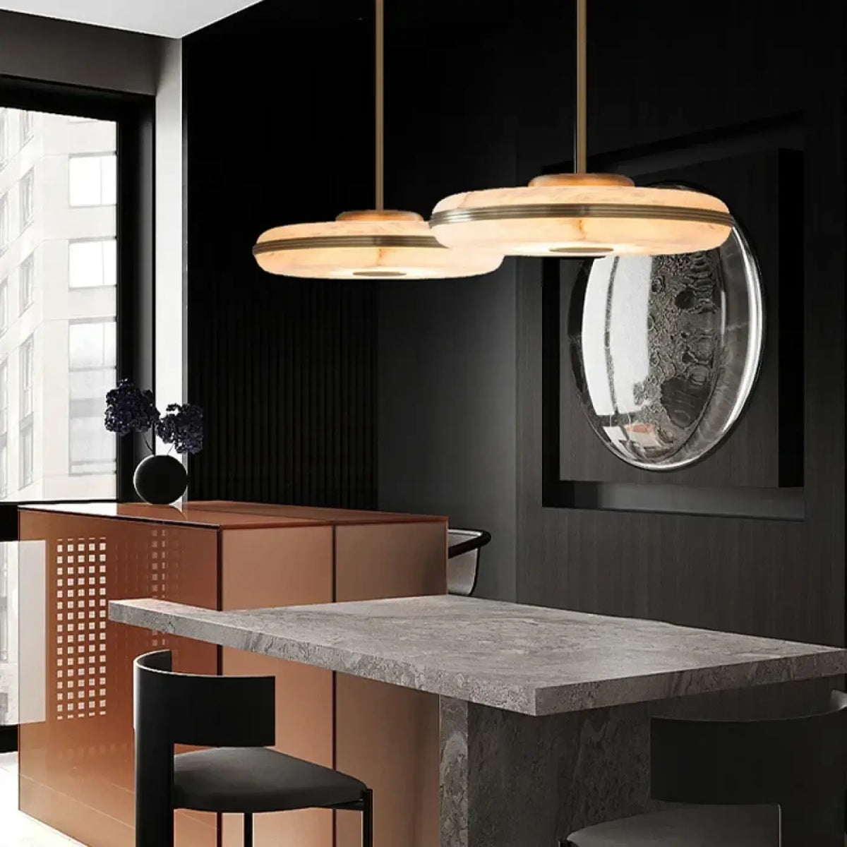 Suspension LED Effet Marbré – Tonette