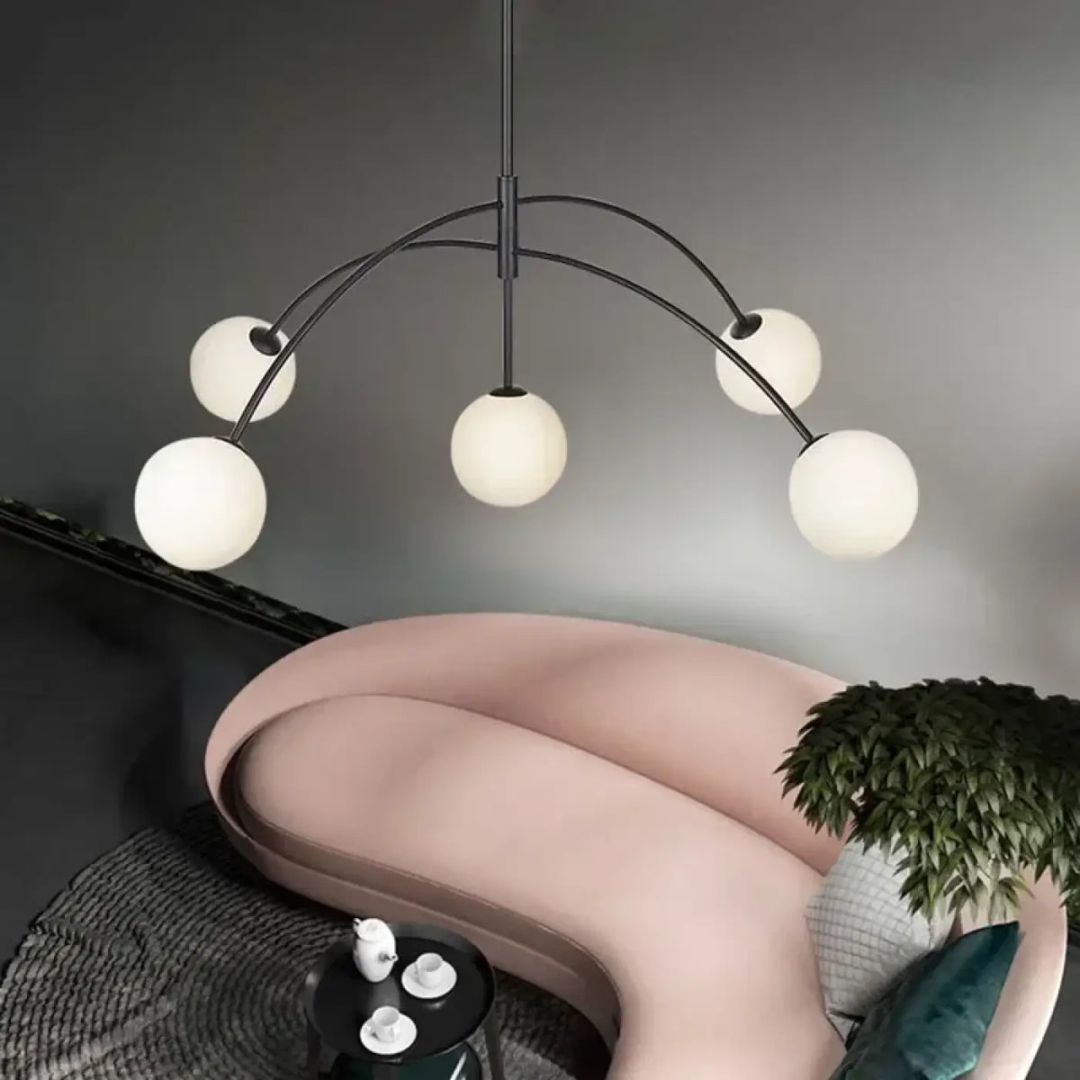 Suspension Minimaliste Boules de Verre – Damia