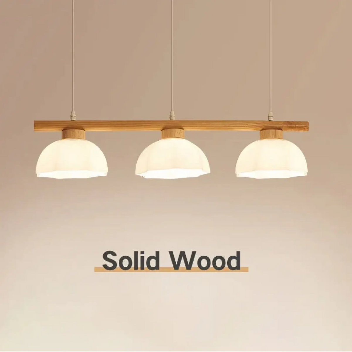 Suspension Moderne en Bois et Verre – Modan