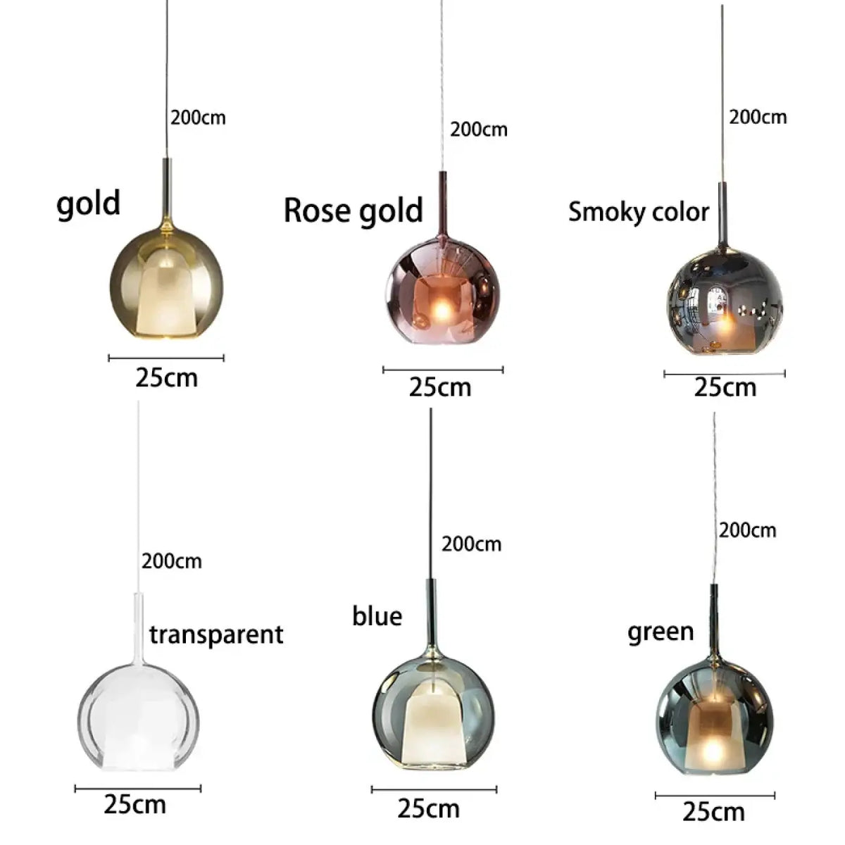 Suspension Multi-Têtes en Verre et Métal – Finel