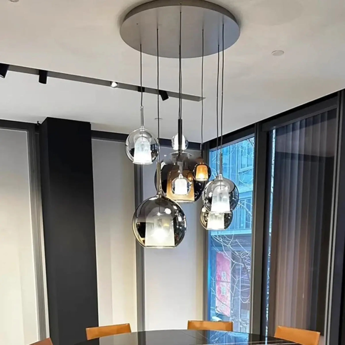Suspension Multi-Têtes en Verre et Métal – Finel