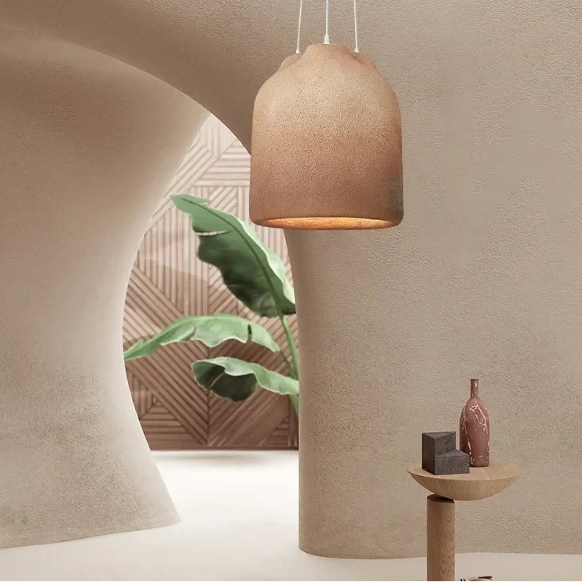 Suspension Sculpturale aux Formes Organiques – Jadel