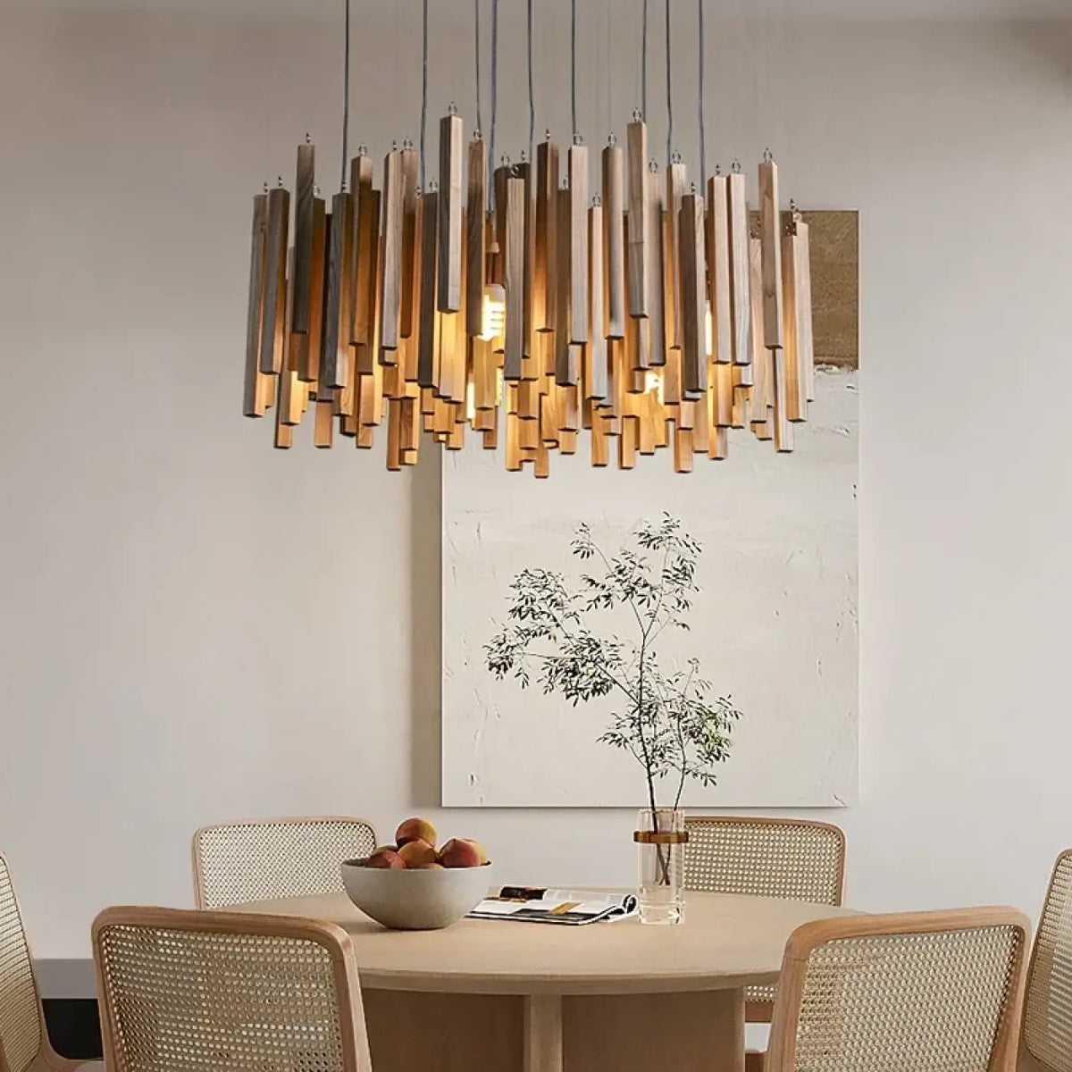 Suspension Design Tubes Effet Bois – Beno