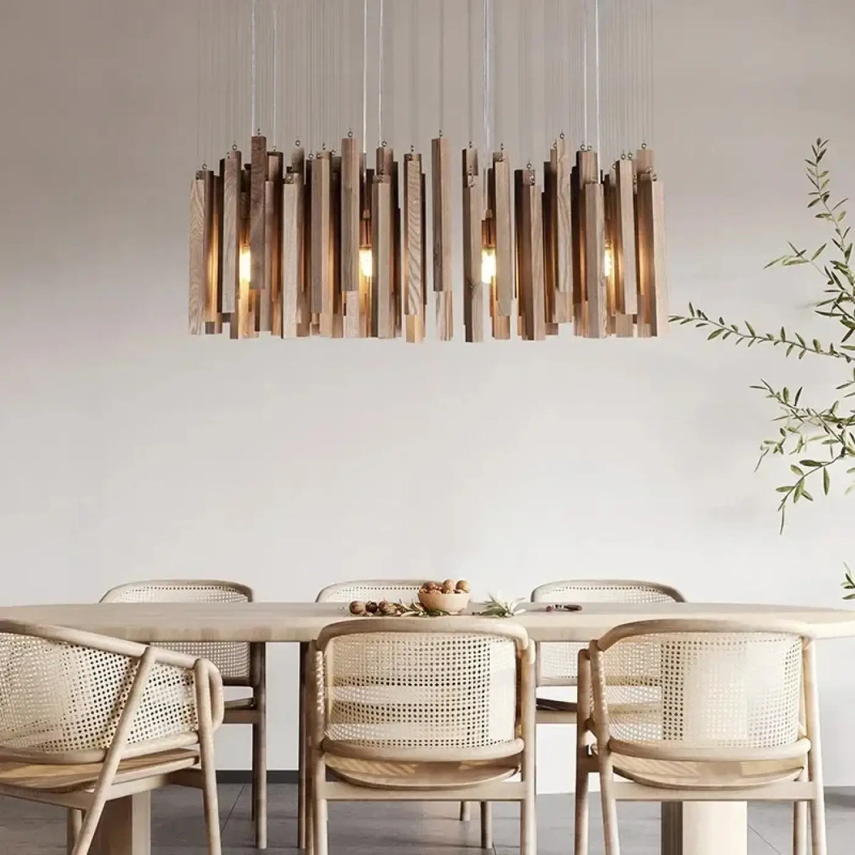 Suspension Design Tubes Effet Bois – Beno