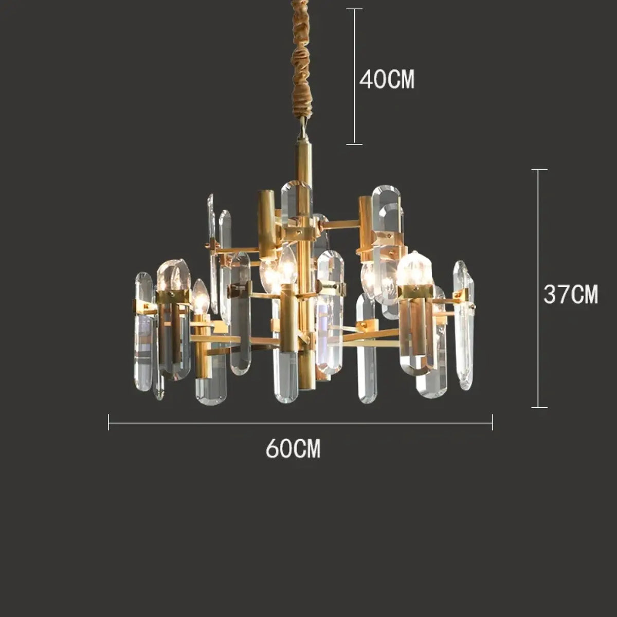 Suspension Noir et Doré Design – Lisio