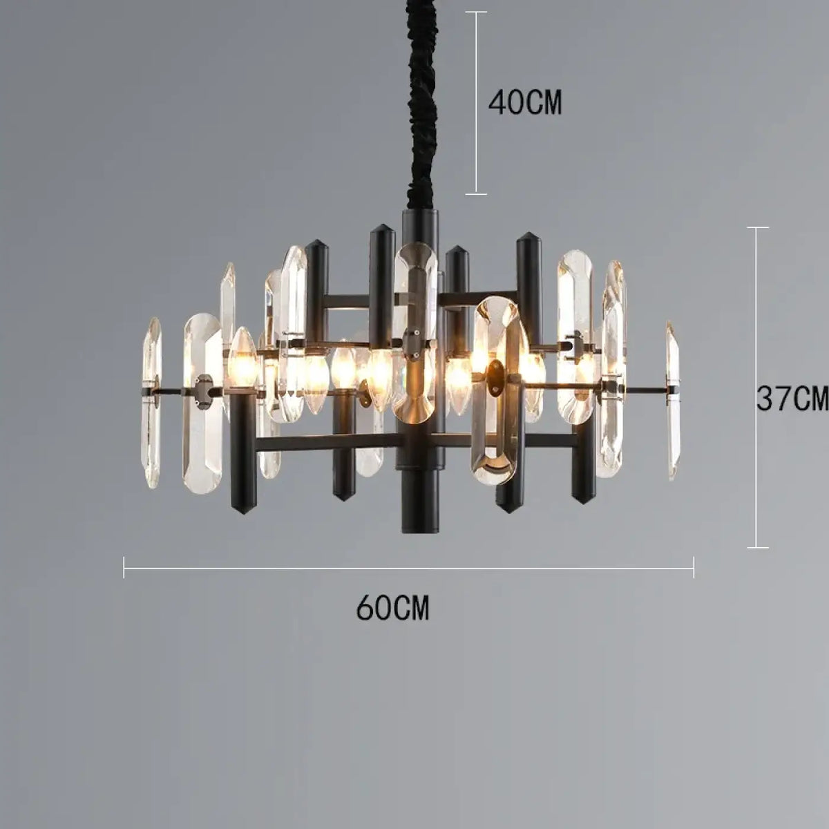Suspension Noir et Doré Design – Lisio