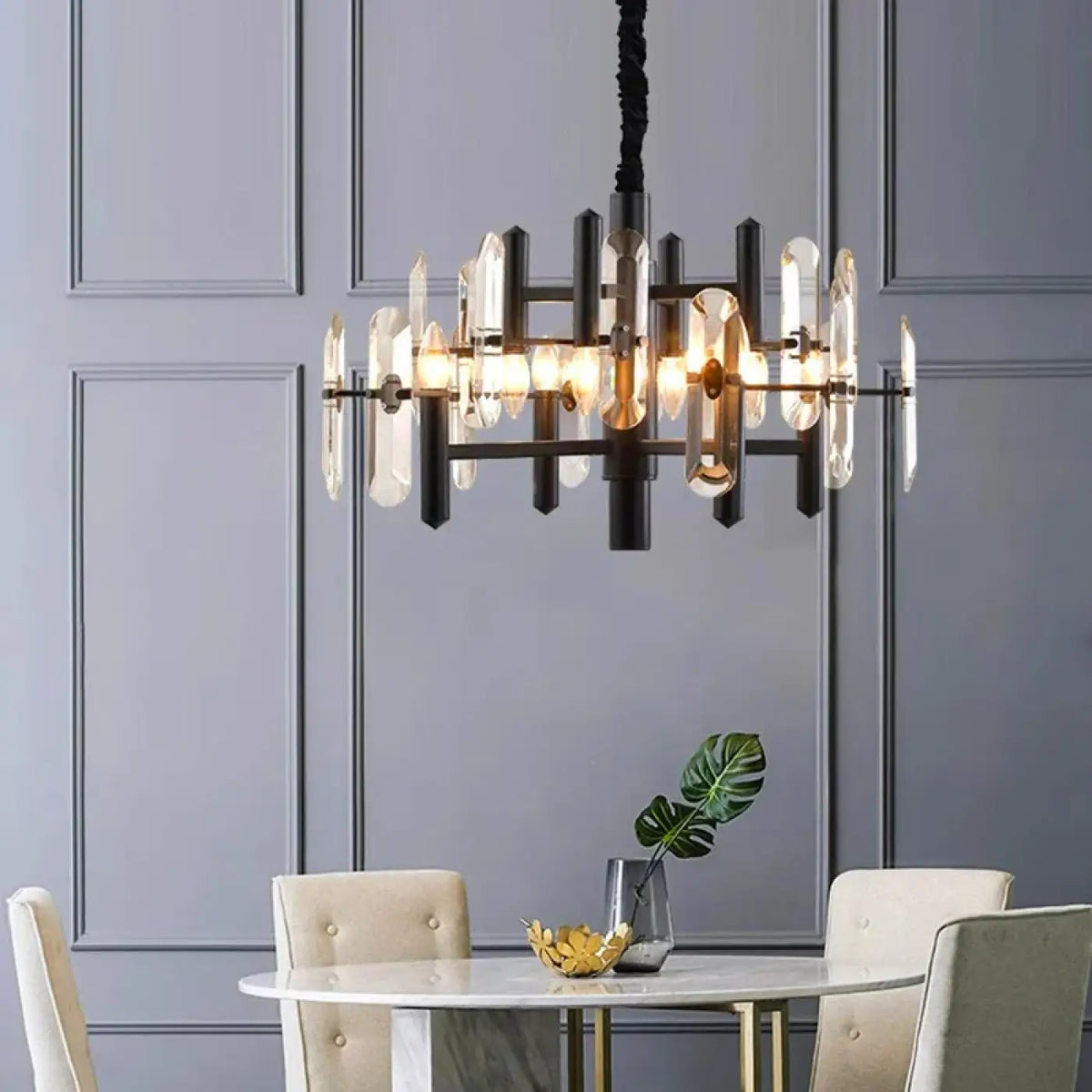 Suspension Noir et Doré Design – Lisio