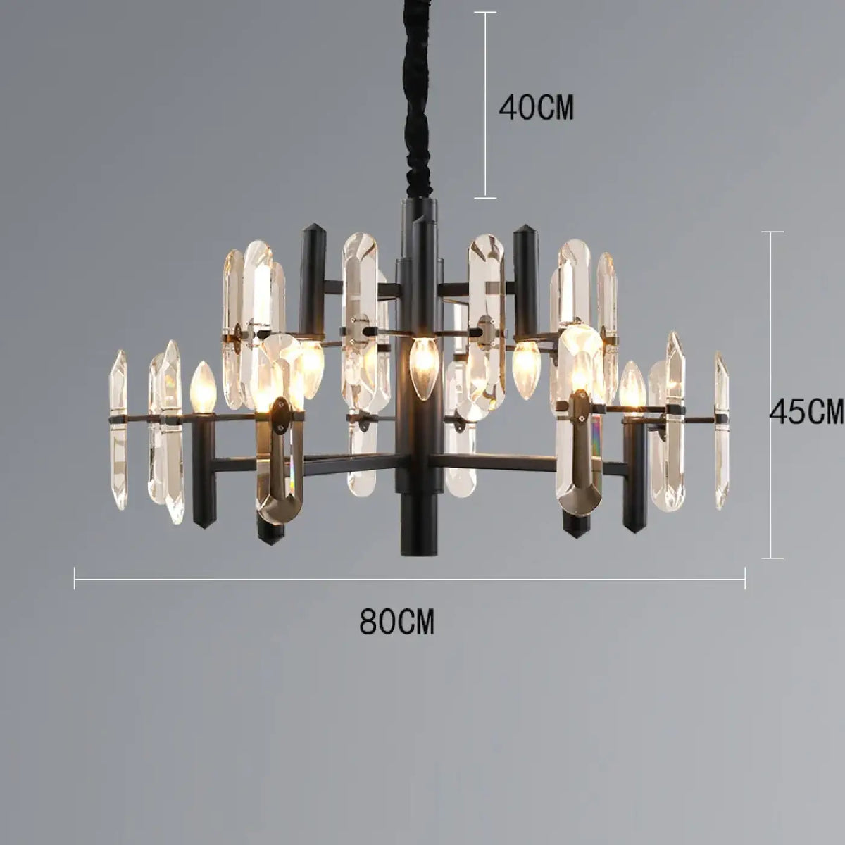 Suspension Noir et Doré Design – Lisio