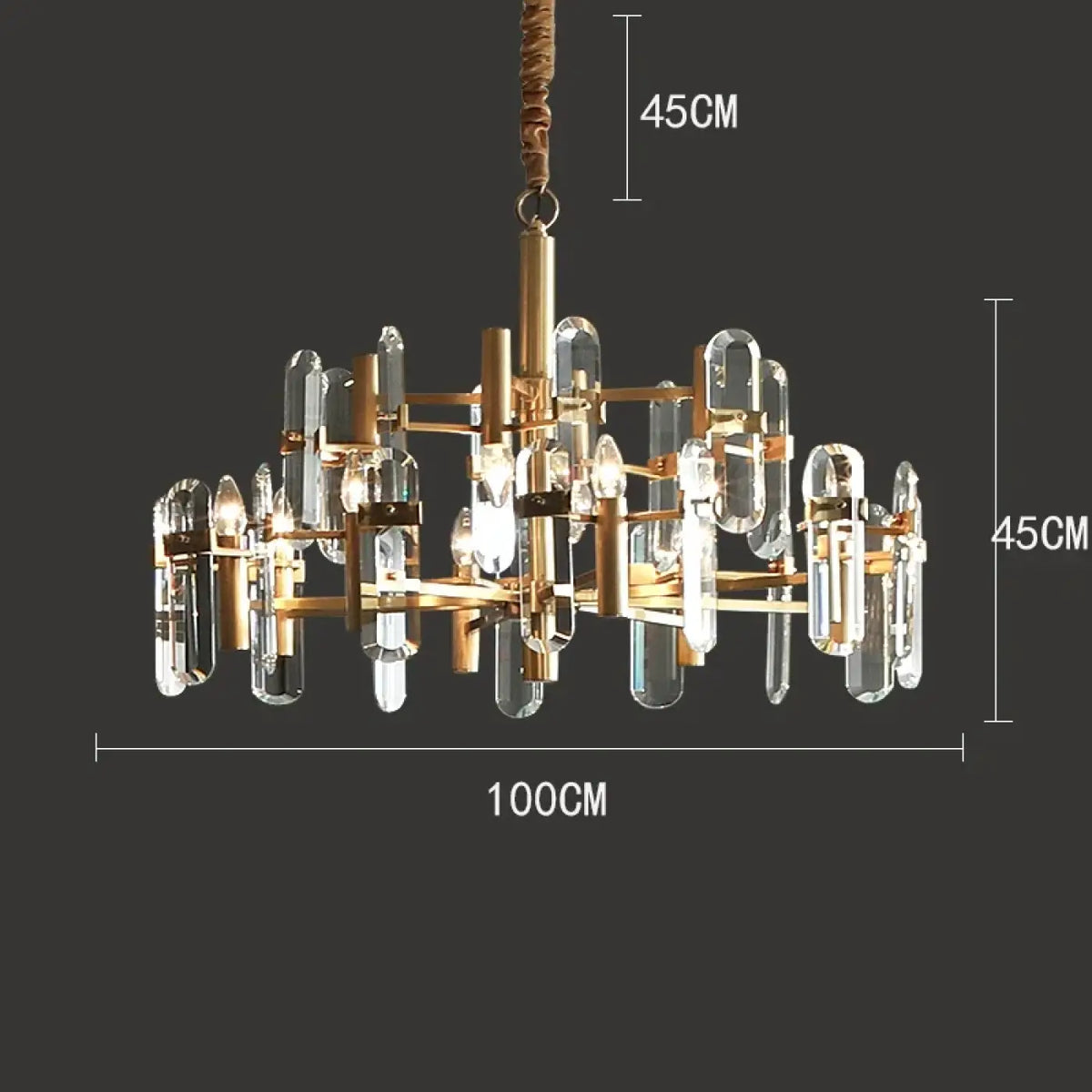 Suspension Noir et Doré Design – Lisio