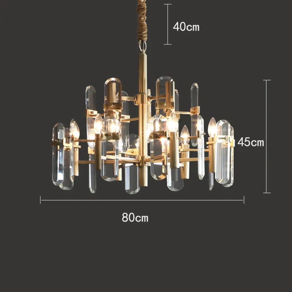 Suspension Noir et Doré Design – Lisio