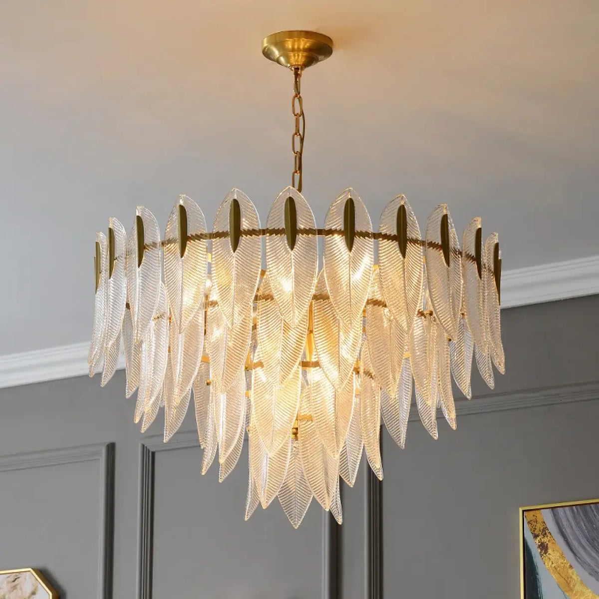 Suspension Art Déco en Verre Sculpté – Dorette