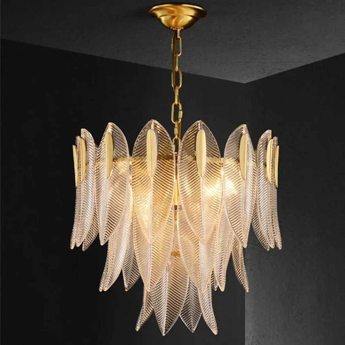 Suspension Art Déco en Verre Sculpté – Dorette