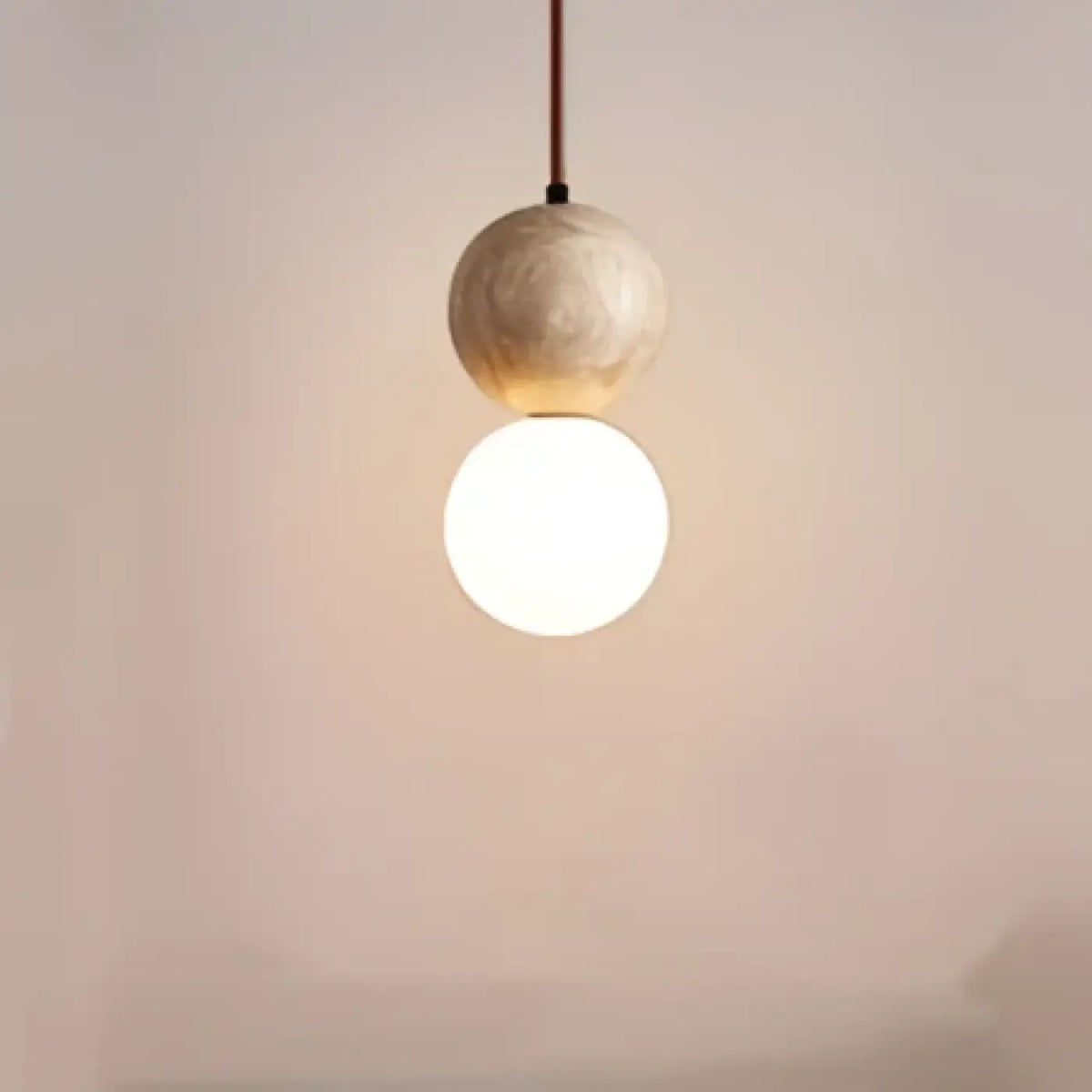 Suspension Pierre et Verre Opalin – Foma