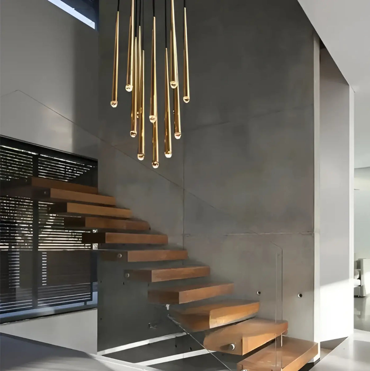 Suspension Cascade de Tubes Lumineux – Volan