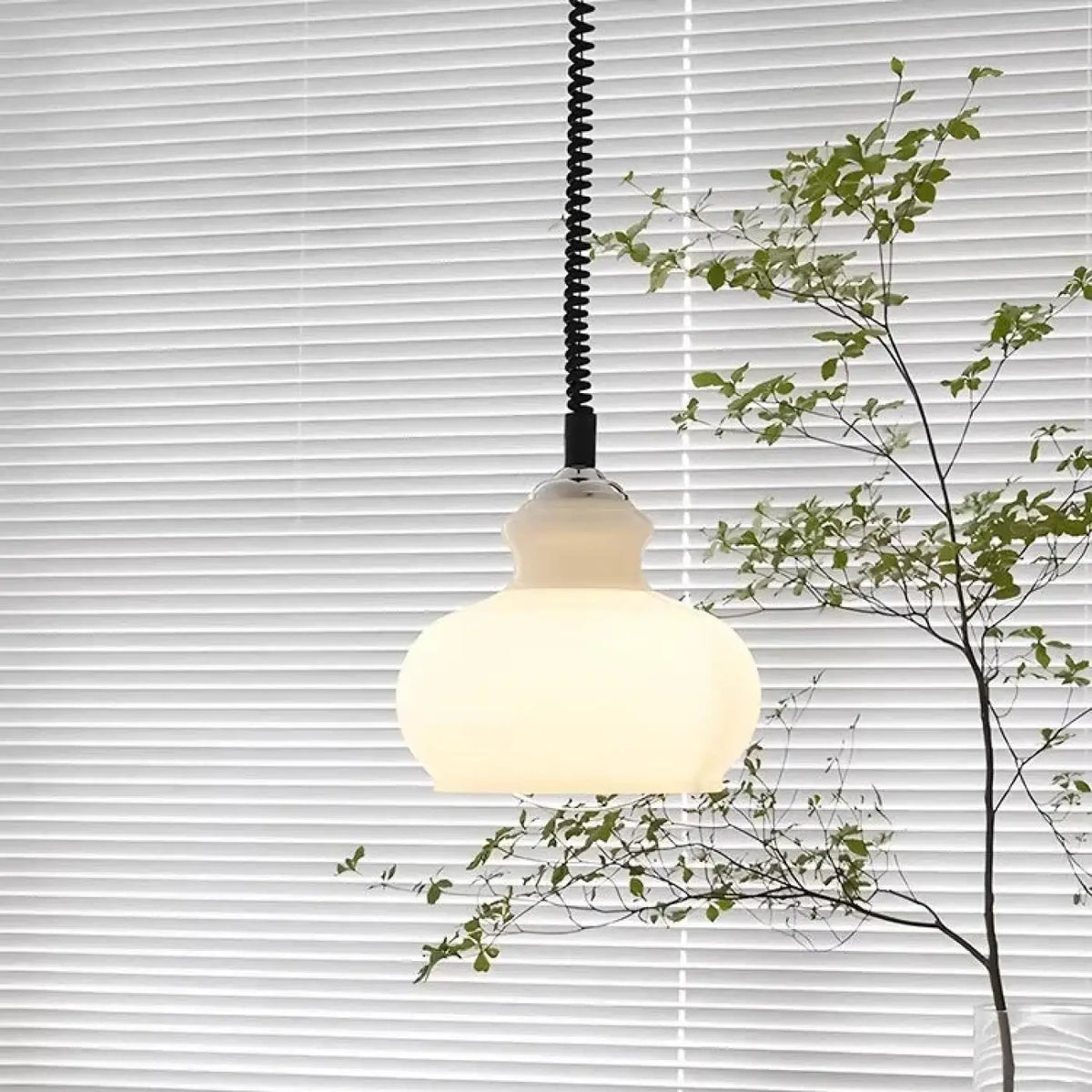 Suspension Vintage en Verre et Métal – Lamis