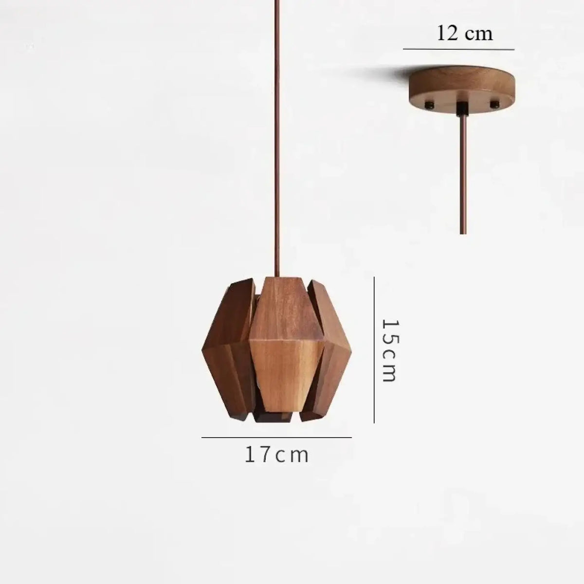Suspension Géométrique en Bois Naturel – Nivio