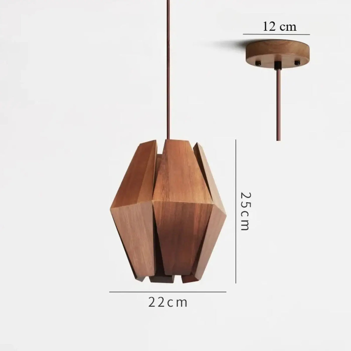 Suspension Géométrique en Bois Naturel – Nivio