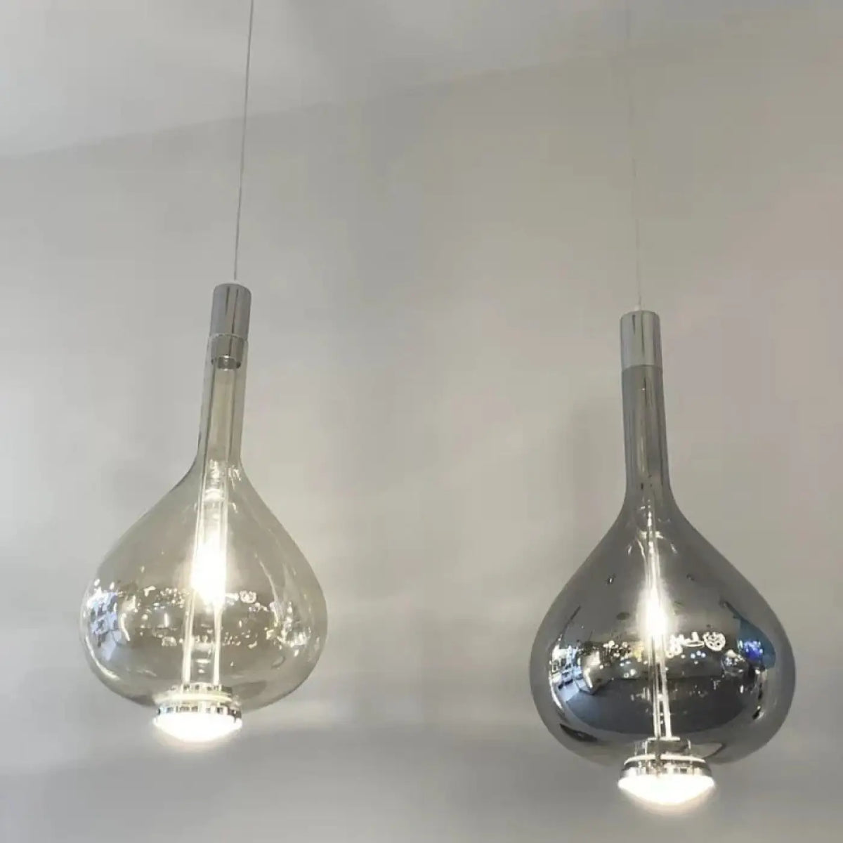 Suspension Goutte en Verre Fumé – Trinine